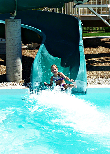 Girl on Water Slide